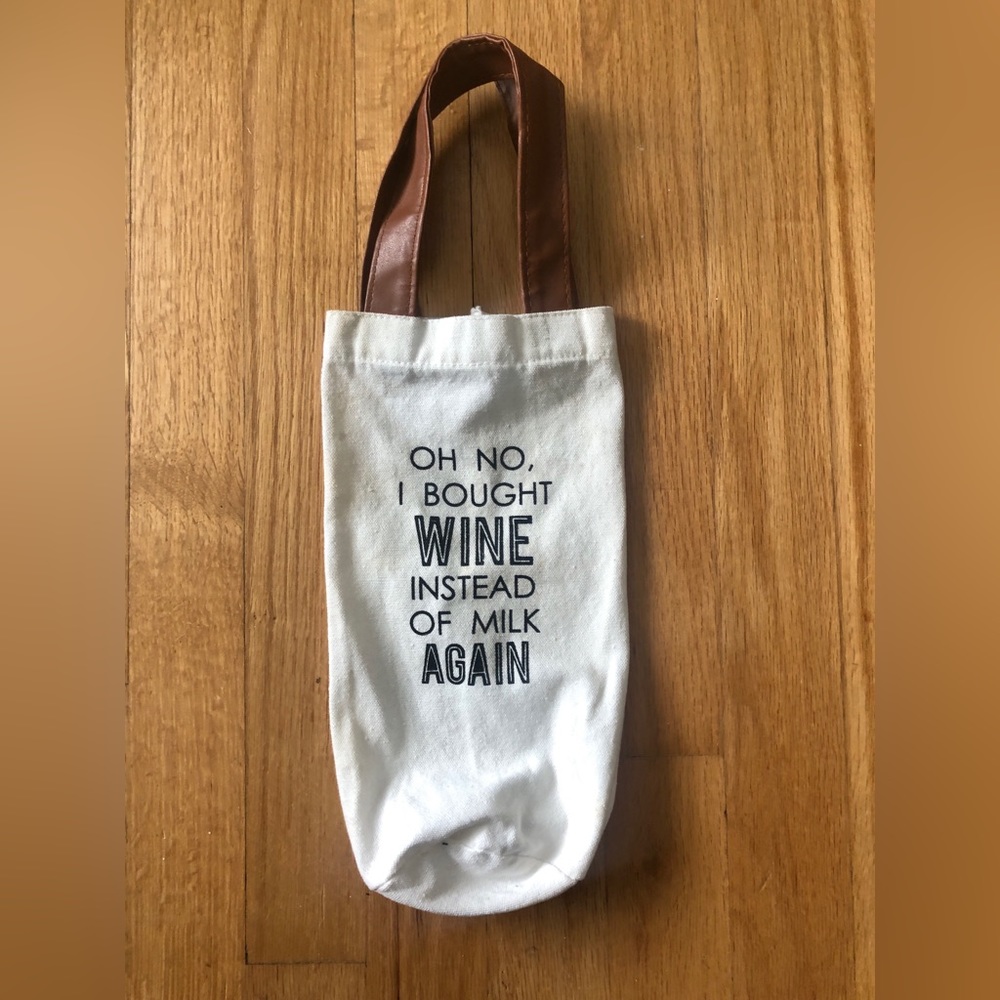 Reusable canvas wine bag